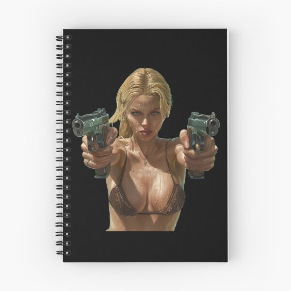 Item preview, Run for Your Life!!! Beautiful Girl 2 Guns Aimed at your head!!! designed and sold by DyfunctionalTee.