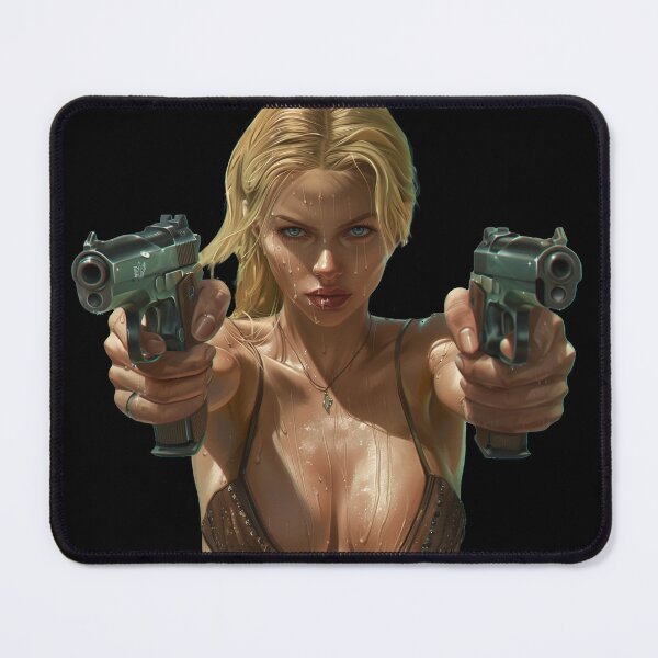 Item preview, Run for Your Life!!! Beautiful Girl 2 Guns Aimed at your head!!! designed and sold by DyfunctionalTee.