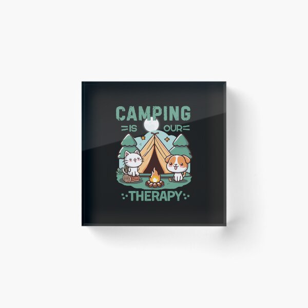 Item preview, Camping is our Therapy, Camping Cat And Dog designed and sold by antcpjr682.