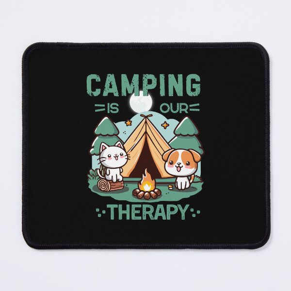 Item preview, Camping is our Therapy, Camping Cat And Dog designed and sold by antcpjr682.