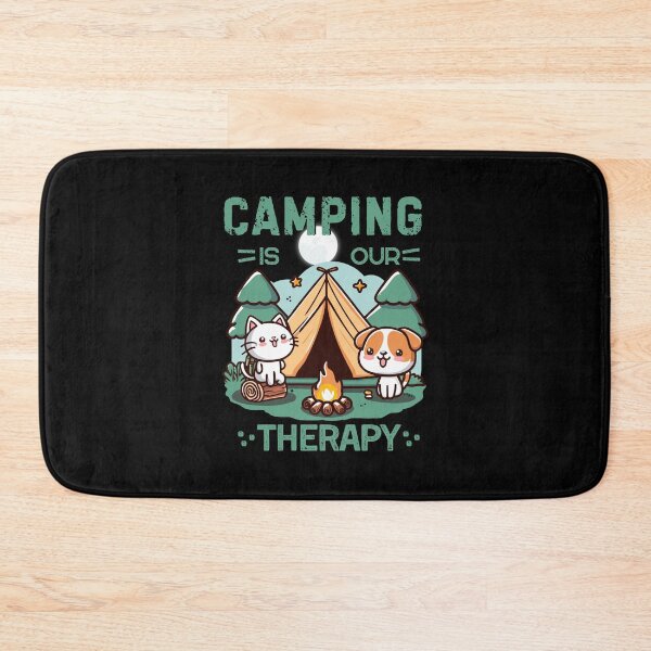 Item preview, Camping is our Therapy, Camping Cat And Dog designed and sold by antcpjr682.