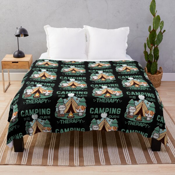 Item preview, Camping is our Therapy, Camping Cat And Dog designed and sold by antcpjr682.