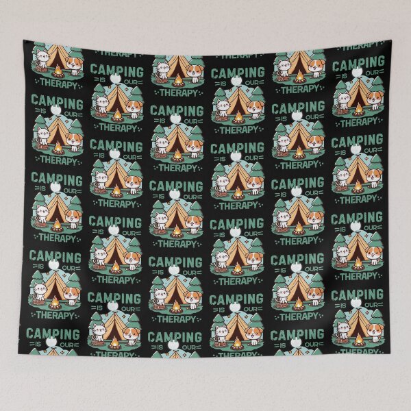 Item preview, Camping is our Therapy, Camping Cat And Dog designed and sold by antcpjr682.