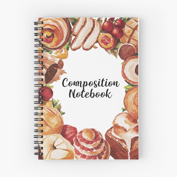 Item preview, Bakery sweet  Cake Spiral Composition book   designed and sold by TK Art1989.