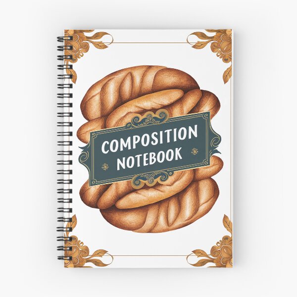 Item preview, Bakery bread Spiral Composition book   designed and sold by TK Art1989.