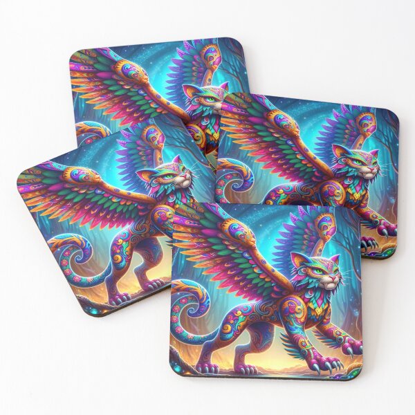 Item preview, Alebrije Gato Alado designed and sold by MexArtAI-shop.