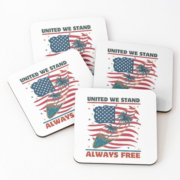 Item preview, United We Stand, Always Free Typographic Retro American Independence Summer Design designed and sold by Raise2Shine.