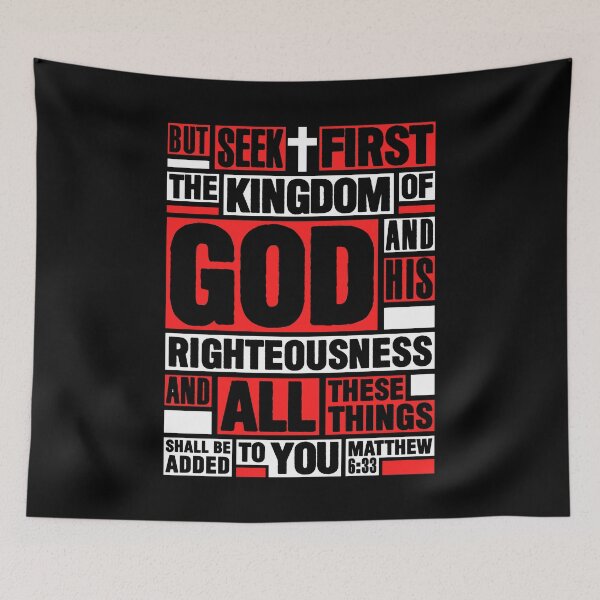 Item preview, Matthew 6:33 Seek First the Kingdom of God designed and sold by plushism.