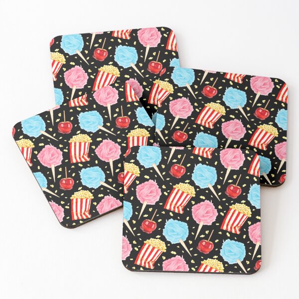 Item preview, Carnival Snacks Pattern - Black designed and sold by Kelly  Gilleran.