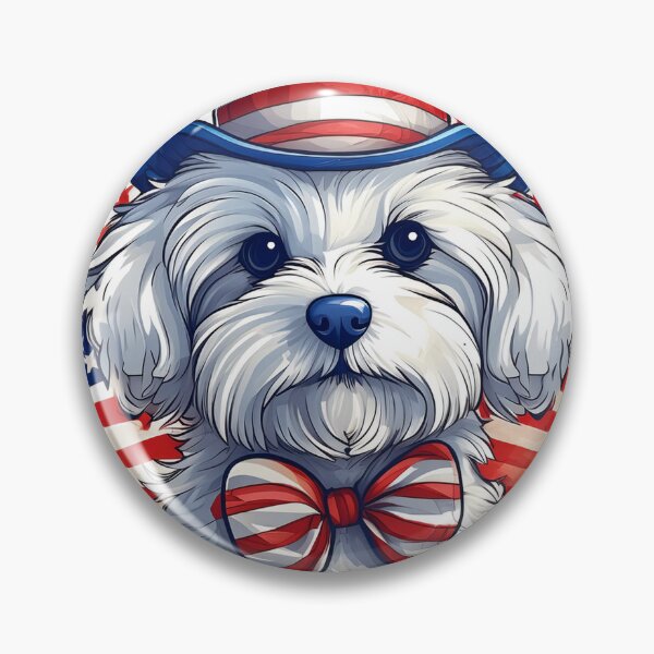 Item preview, Cute Maltese 4th of July American Dog designed and sold by lando218.