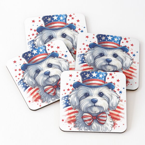Item preview, Cute Maltese 4th of July American Dog designed and sold by lando218.