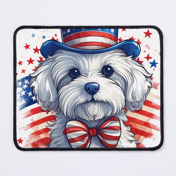 Item preview, Cute Maltese 4th of July American Dog designed and sold by lando218.