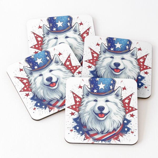 Item preview, Cute Samoyed 4th of July American Dog designed and sold by lando218.