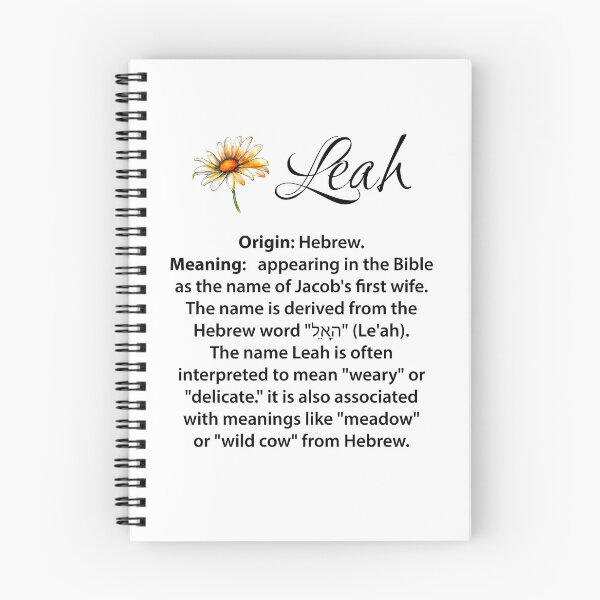 Artikelvorschau, Bedeutung des Namens Leah entworfen und verkauft von OCNau.