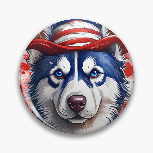 Item preview, Cute Siberian Husky 4th of July American Dog designed and sold by lando218.