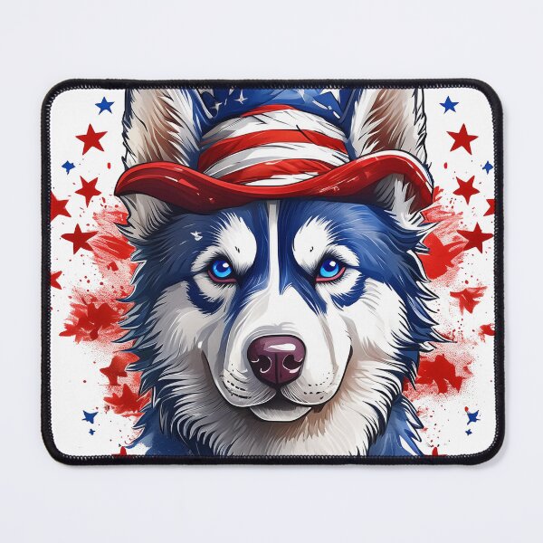 Item preview, Cute Siberian Husky 4th of July American Dog designed and sold by lando218.