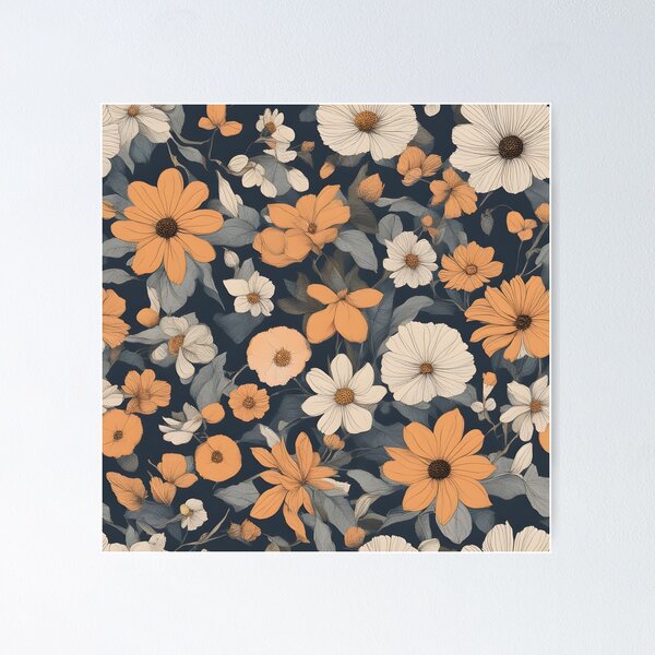 Aperçu de l'œuvre Motif de fleurs abstraites créée et vendue par GhostlyShadow.