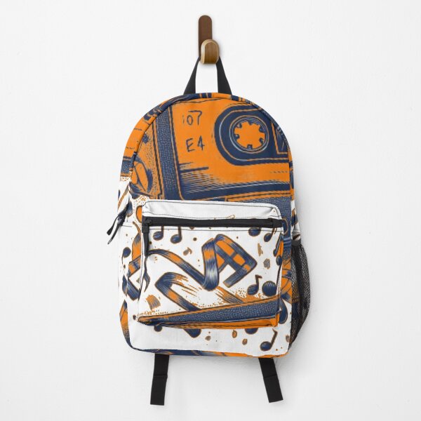 Item preview, Retro Cassette Tape Illustration with Orange Accent designed and sold by geartes.