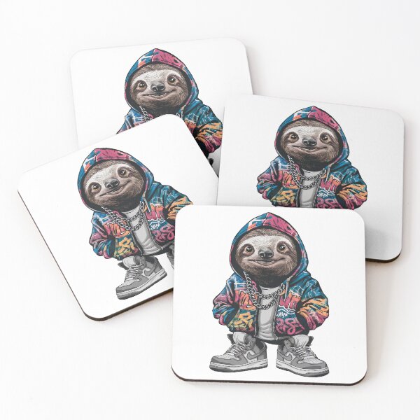 Item preview, Transparent  Sloth Hip-hop Cool Sweater sticker designed and sold by TK Art1989.