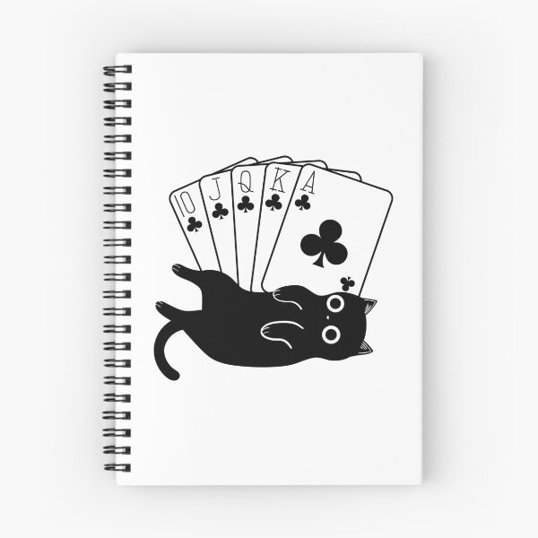 Item preview, Fainting Cat w/ Royal Flush Poker Hand designed and sold by GoblinBoutique.