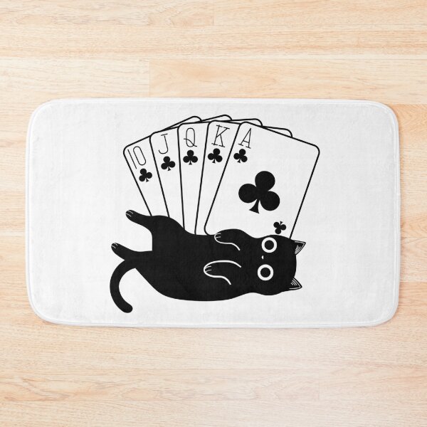 Item preview, Fainting Cat w/ Royal Flush Poker Hand designed and sold by GoblinBoutique.