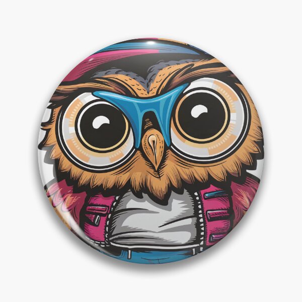 Item preview, owl  big eye hip-hop cool sticker tranparent  designed and sold by TK Art1989.
