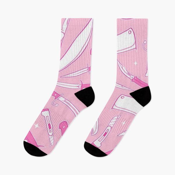 Item preview, Pink girly knives horror pattern designed and sold by Madison Creates.
