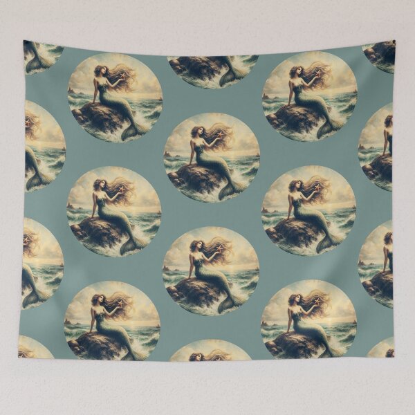 Item preview, Old World Mermaid Art designed and sold by SeaStarAlex.