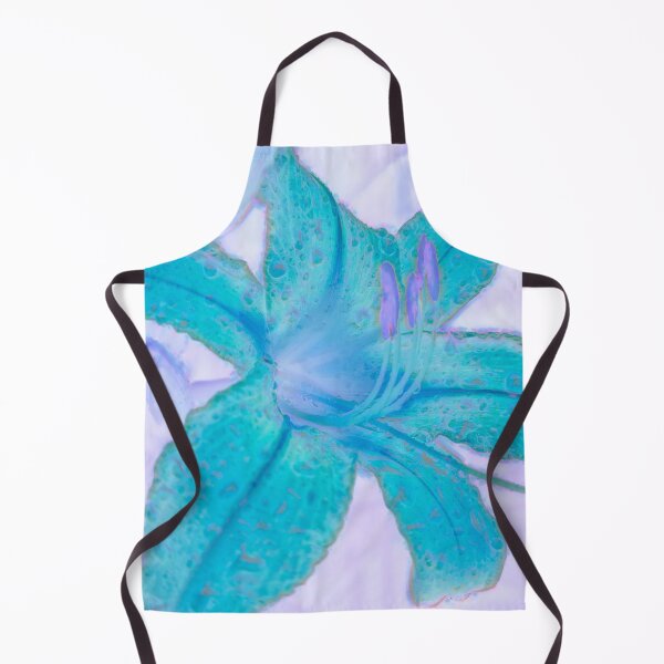 Item preview, Aqualily Turquoise Day Lily Floral Art designed and sold by Glimmersmith.