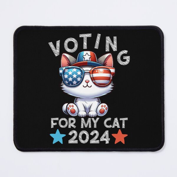 Item preview, Voting for my cat 2024 election humor designed and sold by EvergreenWhimsy.