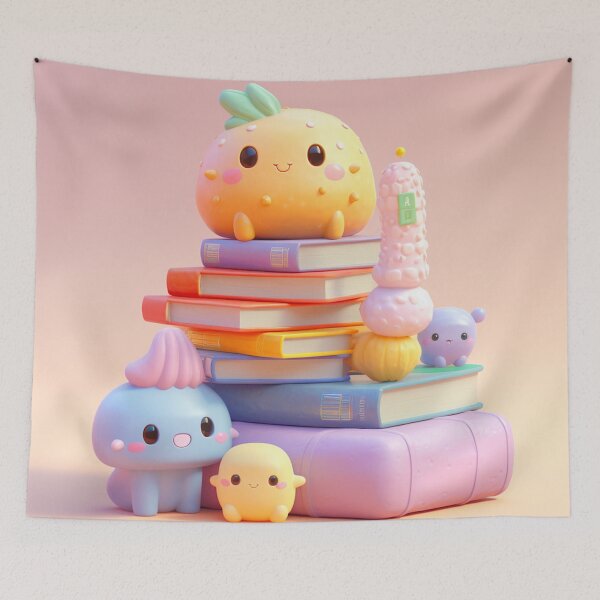 Item preview, illustration books in the style of kawaii art designed and sold by Nanthikan.