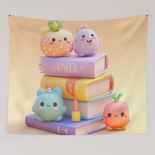 Item preview,  illustration books in the style of kawaii art designed and sold by Nanthikan.