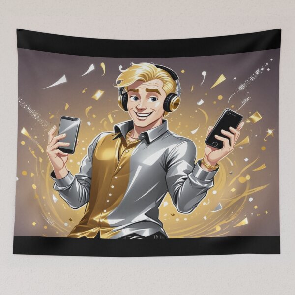 Item preview, Disco fan listens to music  designed and sold by Artbellachi.
