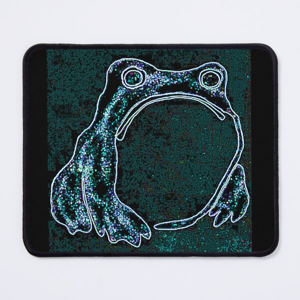 Item preview, Emerald Green Vintage Frog Art Modern Matsumoto Veda Digital Distortion designed and sold by kattakitty.