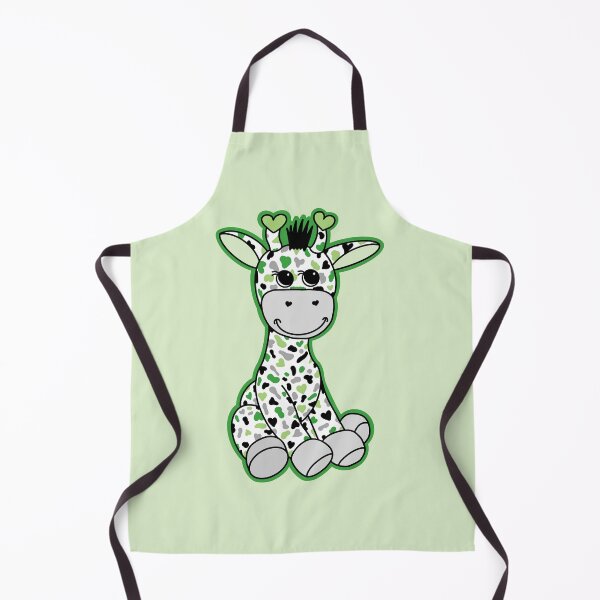 Item preview, Cute Aromantic Pride Flag Giraffe Green Gray Black White designed and sold by JoyfulJen.