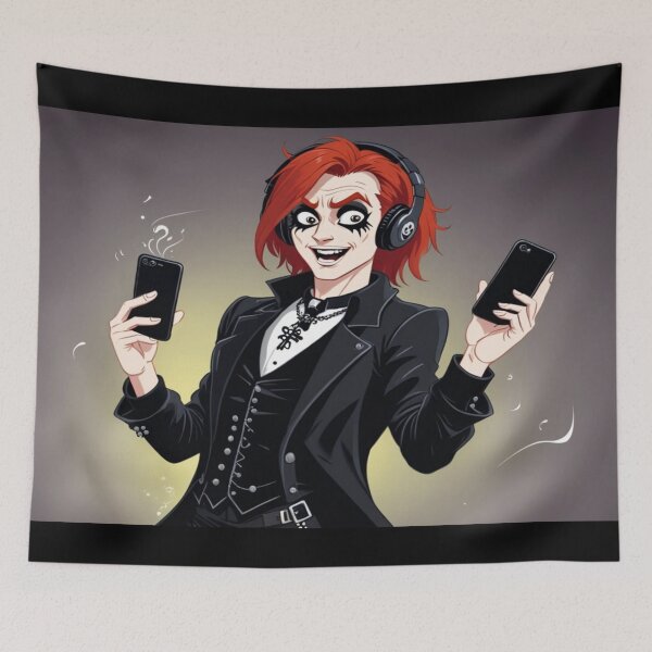 Item preview, Gothic man listens to music  designed and sold by Artbellachi.