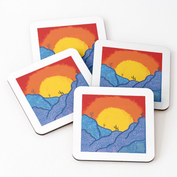 Item preview, Desert sunset view | saguaro cactus sunset | Sonoran desert | fine art designed and sold by DarbyHunterArt.