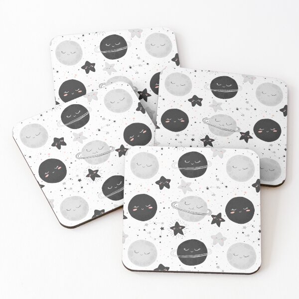Item preview, Space print with cute planets and stars designed and sold by DarianaArt.