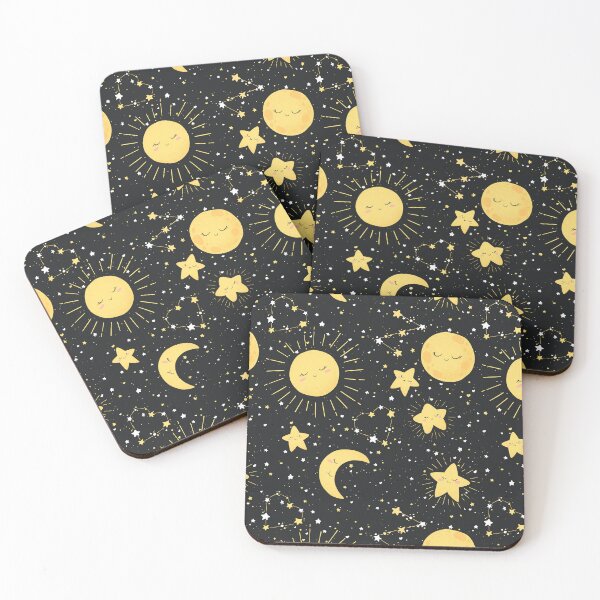 Item preview, Cute hand drawn cartoon moon, sun and stars designed and sold by DarianaArt.