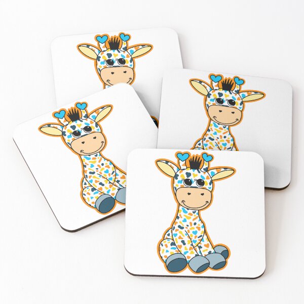 Item preview, Cute AroAce Pride Flag Giraffe Orange Yellow Blue White designed and sold by JoyfulJen.
