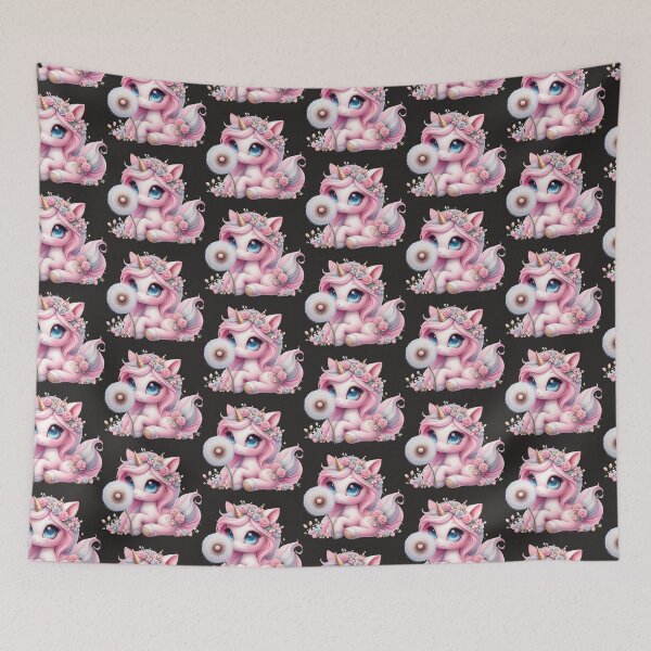 Item preview, Cute pastel color hair unicorn designed and sold by Sameena Fatima.
