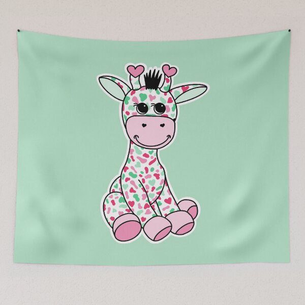 Item preview, Cute Abrosexual Pride Flag Giraffe Pink Green White designed and sold by JoyfulJen.