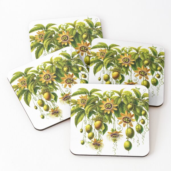 Item preview, Passionfruit Vines with Fruit and Grasshoppers designed and sold by Rowdy Dean.