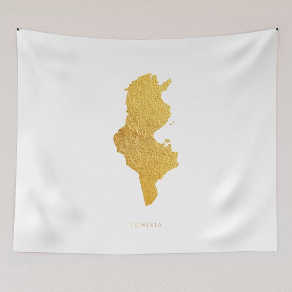 Item preview, Tunisia Gold Map designed and sold by ArtPrints.
