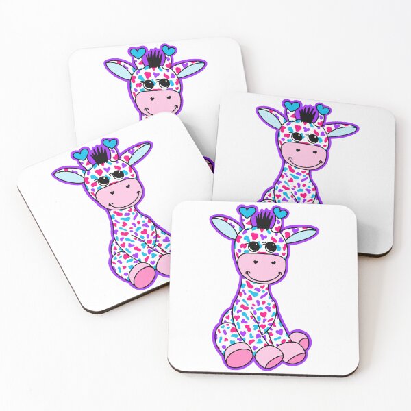 Item preview, Cute Androgyne Pride Flag Giraffe Pink Purple Blue designed and sold by JoyfulJen.