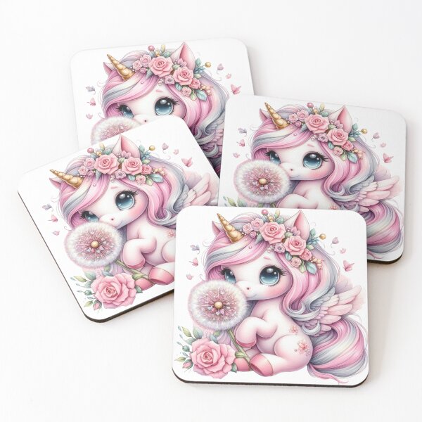 Item preview, Cute pastel color hair unicorn designed and sold by Sameena Fatima.