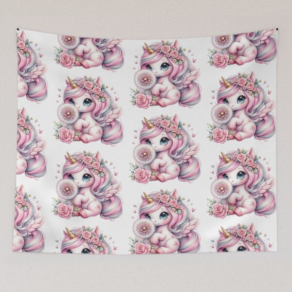 Item preview, Cute pastel color hair unicorn designed and sold by Sameena Fatima.