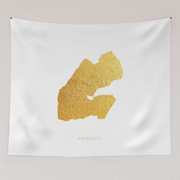 Item preview, Djibouti Gold Map designed and sold by ArtPrints.