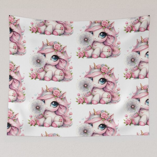 Item preview, Cute pastel color hair unicorn designed and sold by Sameena Fatima.