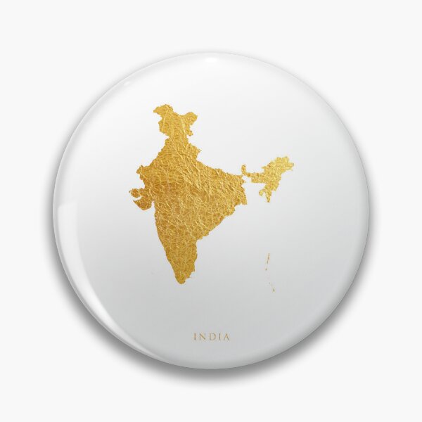 Item preview, India Gold Map designed and sold by ArtPrints.